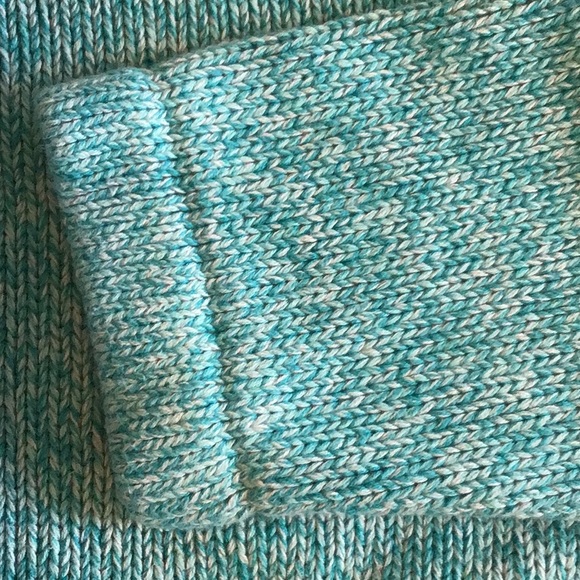 LL Bean roll crew neck sweater, 3/4 sleeves, tunic length, vents 100% cotton L - Picture 9 of 9